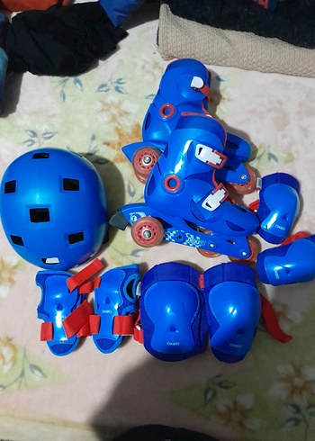 Mavi Renkli Kaykay Seti ve Kask 30 32 numara uyumlu - Görsel 2