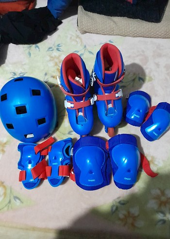 Mavi Renkli Kaykay Seti ve Kask 30 32 numara uyumlu - Görsel 3