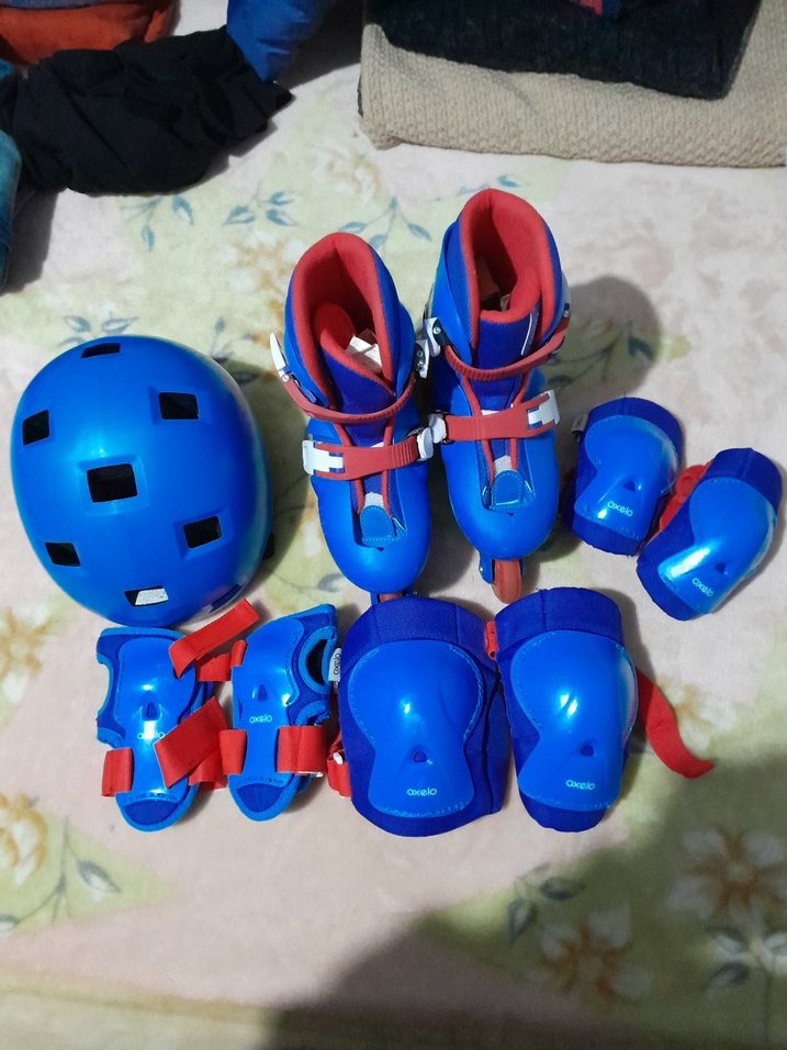 Mavi Renkli Kaykay Seti ve Kask 30 32 numara uyumlu - Görsel 3