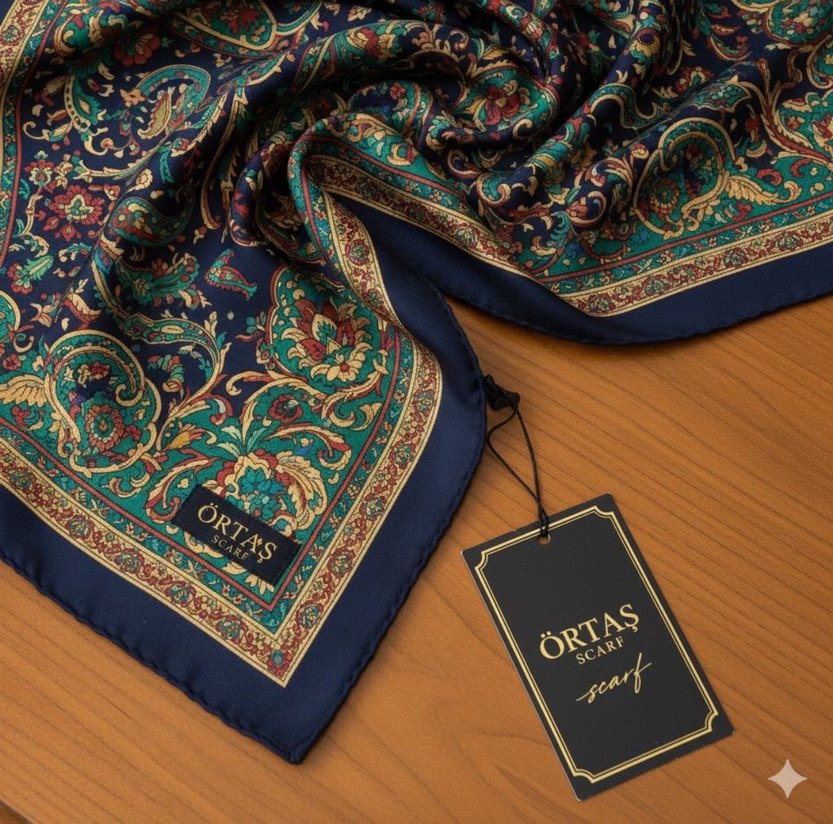 Parlak Camel Renkli Drapeli Kadın Şal - Görsel 4