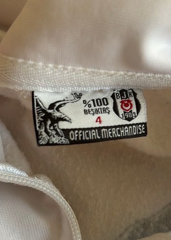 Beyaz Fermuarlı Beşiktaş baharlık eşofman üstü - Görsel 3