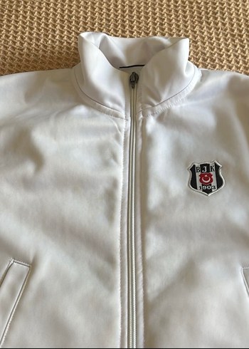 Beyaz Fermuarlı Beşiktaş baharlık eşofman üstü - Görsel 4