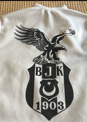 Beyaz Fermuarlı Beşiktaş baharlık eşofman üstü - Görsel 2