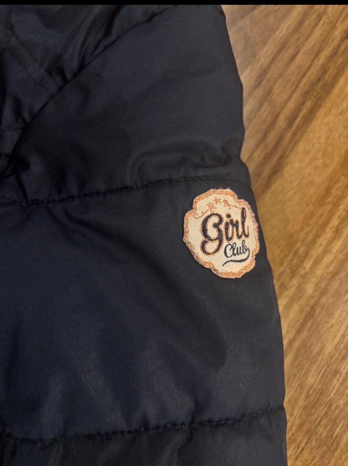 Kemerli Lacivert Kız çocuk Kışlık Mont - Görsel 3