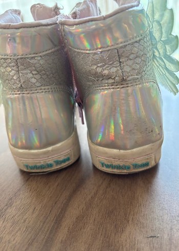 Kız Çocuk Gri Parlak Taşlı Spor Ayakkabı - Görsel 2