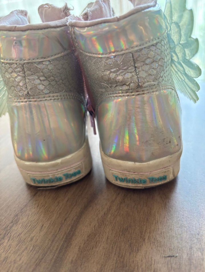 Kız Çocuk Gri Parlak Taşlı Spor Ayakkabı - Görsel 2