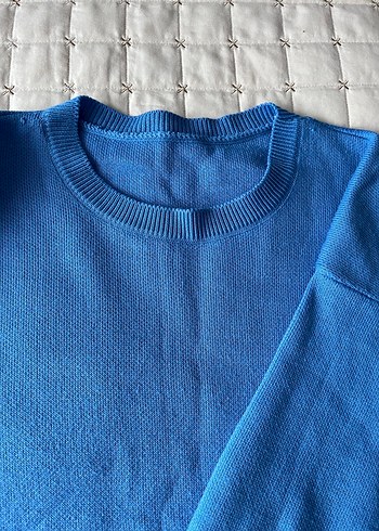 Mavi Örme Kadın Sweatshirt - Görsel 3