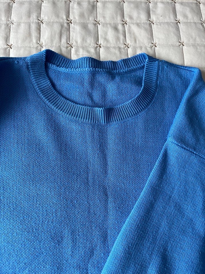 Mavi Örme Kadın Sweatshirt - Görsel 3