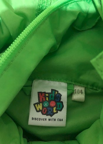 Parlak Yeşil Kapüşonlu Erkek Yağmurluk - Görsel 2