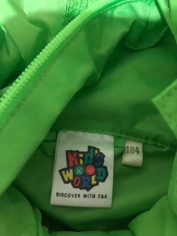 Parlak Yeşil Kapüşonlu Erkek Yağmurluk - Görsel 2