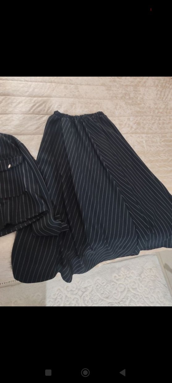 Düğmeli Siyah Çizgili Kadın Manşet Düğmesi - Görsel 2