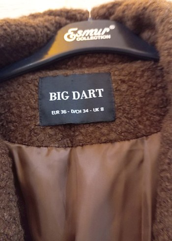 Big Dart Kahverengi kadın kaban yeni - Görsel 3