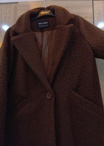 Big Dart Kahverengi kadın kaban yeni - Görsel 2