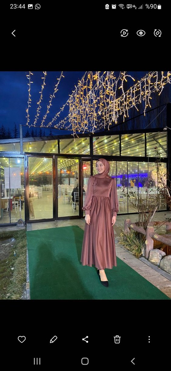 Bohem Tarzı Uzun Kollu Kadın Elbise - Görsel 4