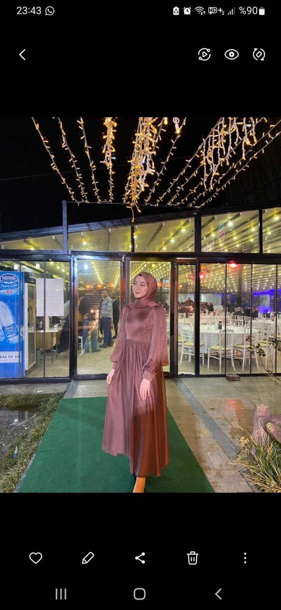 Bohem Tarzı Uzun Kollu Kadın Elbise - Görsel 2