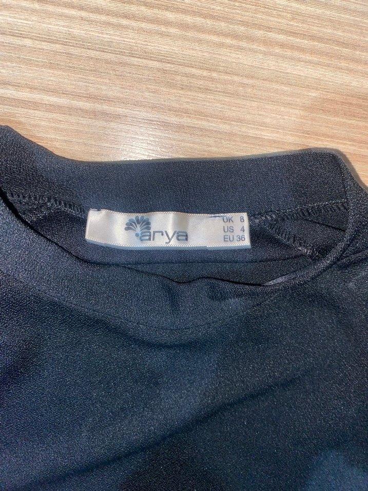 Siyah Uzun Kollu  Jersey Midi Elbise- TESETTÜR TUNİK - Görsel 2