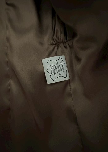 Taba Renkli Kadın Deri Biker Ceket - Görsel 3