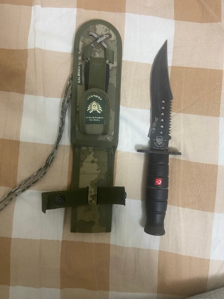 Karbon Siyah Komando Bıçağı ve Kılıfı - Görsel 2