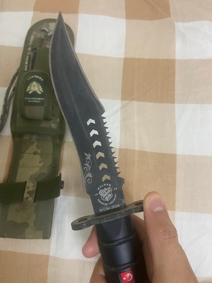 Karbon Siyah Komando Bıçağı ve Kılıfı - Görsel 3