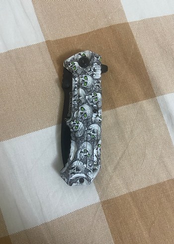 Kurukafa Desenli Yarı Otomatik Çakı Bıçak - Görsel 2