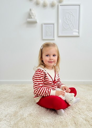 Kız Çocuk Çizgili Takım - Görsel 2