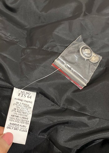 Gri Kadın Düğmeli Yün Ceket - Görsel 5