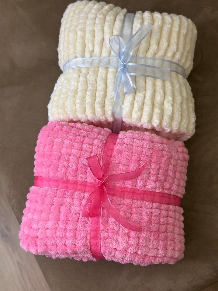 Şeker pembesi marshmallow bebek  Battaniyesi - Görsel 2