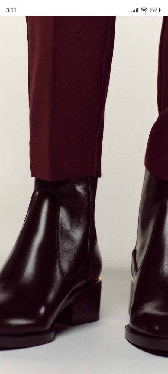 metal detaylı düz bilekte bot - Görsel 3