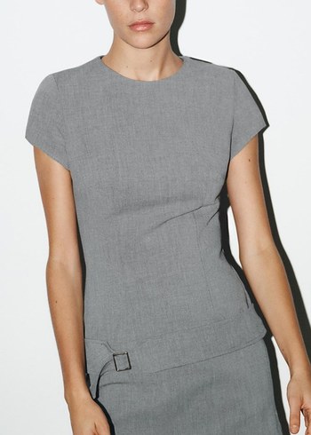 zara kısa kemerli elbise - Görsel 2