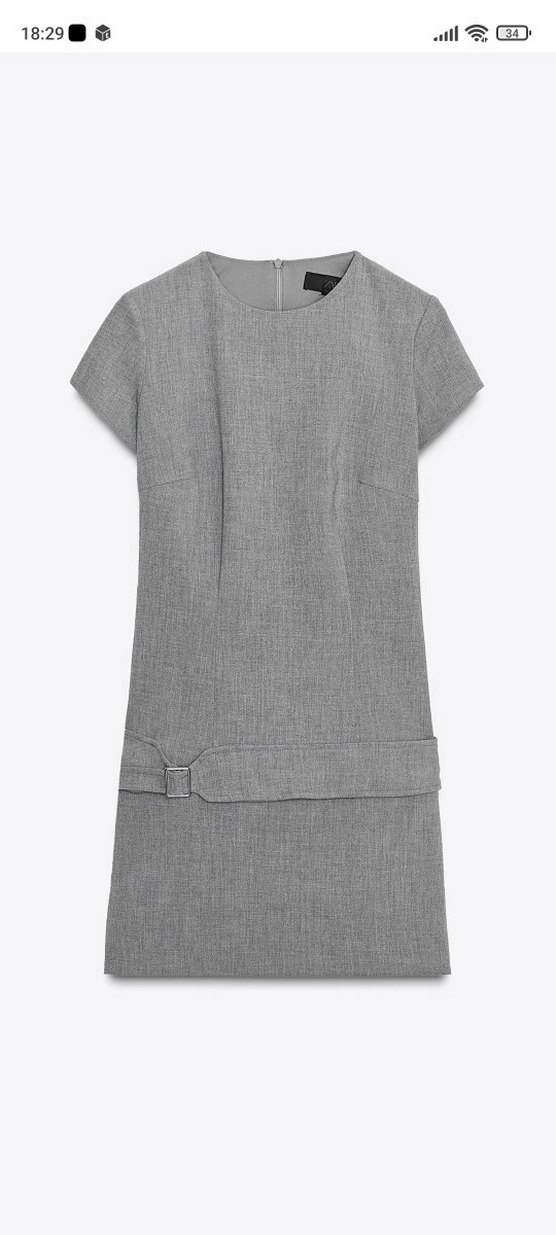 zara kısa kemerli elbise - Görsel 3