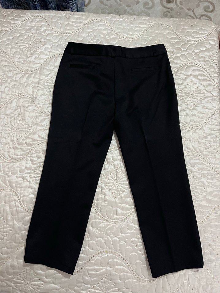 Siyah Düğmeli Kadın Kumaş Pantolon - Görsel 4