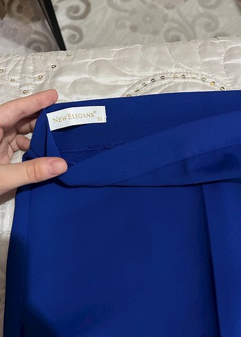 Mavi Kadın Pilili Kumaş Pantolon - Görsel 3