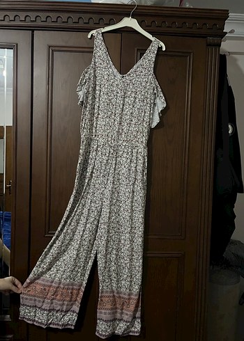 Kadın Uzun Bol Kesim Bohem Tulum - Görsel 2