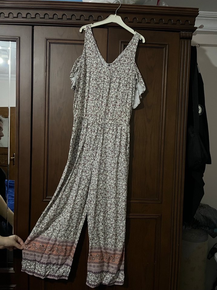 Kadın Uzun Bol Kesim Bohem Tulum - Görsel 2