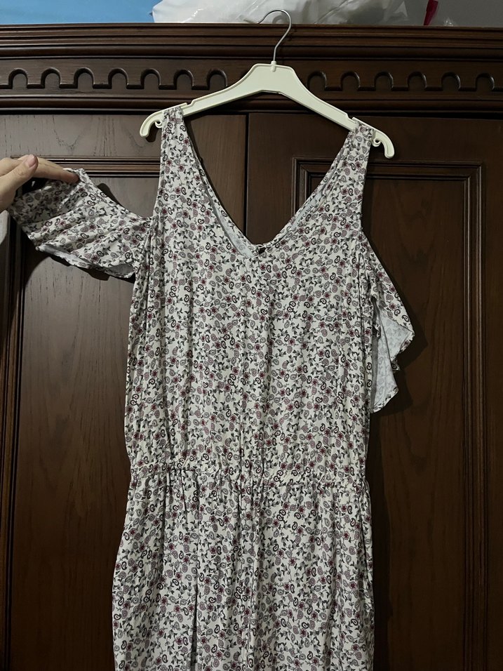 Kadın Uzun Bol Kesim Bohem Tulum - Görsel 3