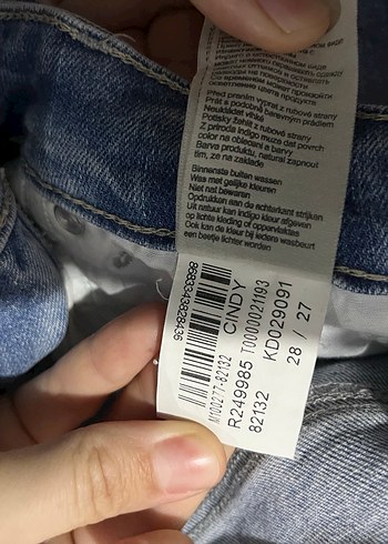 Gri Mavi Midi Boy Kadın Kot Pantolon - Görsel 4