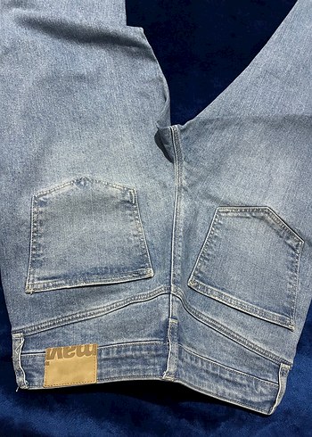 Gri Mavi Midi Boy Kadın Kot Pantolon - Görsel 5