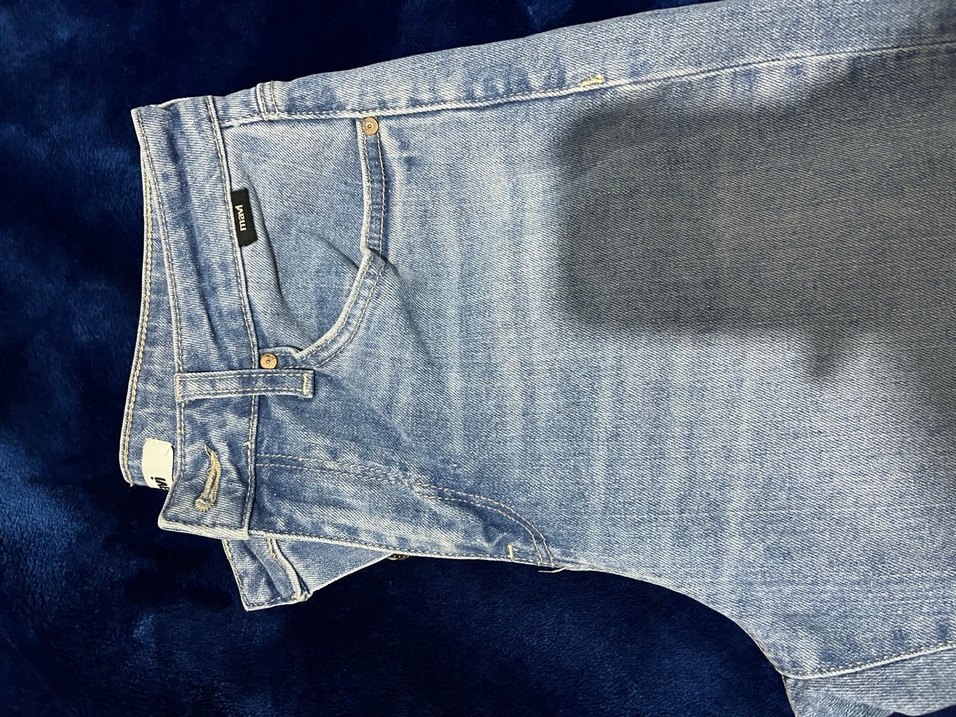 Gri Mavi Midi Boy Kadın Kot Pantolon - Görsel 2