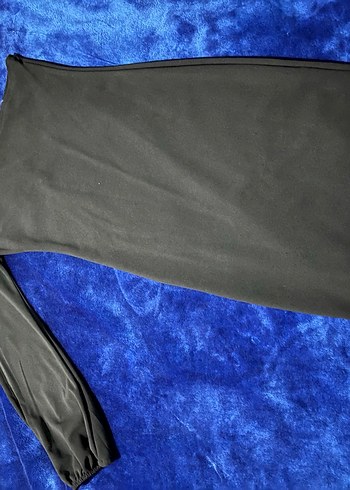 Tek Omuzlu Siyah Mini Kalem Elbise - Görsel 3