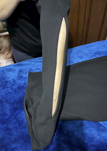 Tek Omuzlu Siyah Mini Kalem Elbise - Görsel 4