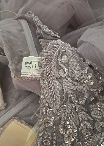 Mor Uzun Askılı Gotik Nişan Elbisesi - Görsel 9