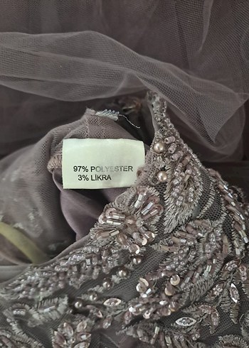 Mor Uzun Askılı Gotik Nişan Elbisesi - Görsel 8