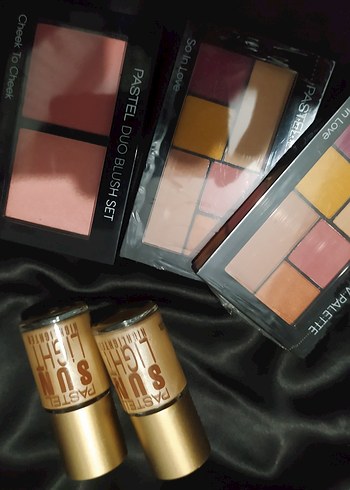 Pastel Göz Farı Paleti ve Duo Allık ve highligter seti - Görsel 2