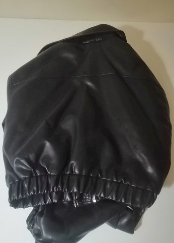 Pull bear - Kadın Siyah Deri Biker Ceket - Görsel 4