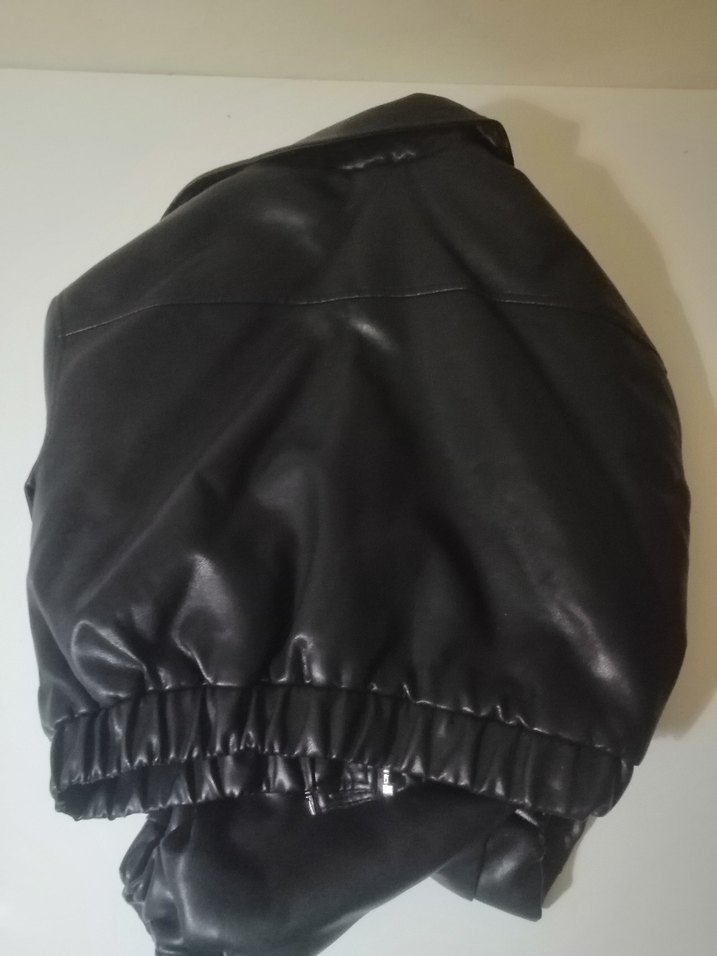 Pull bear - Kadın Siyah Deri Biker Ceket - Görsel 4