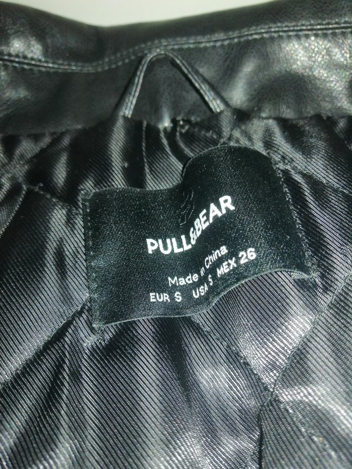 Pull bear - Kadın Siyah Deri Biker Ceket - Görsel 3