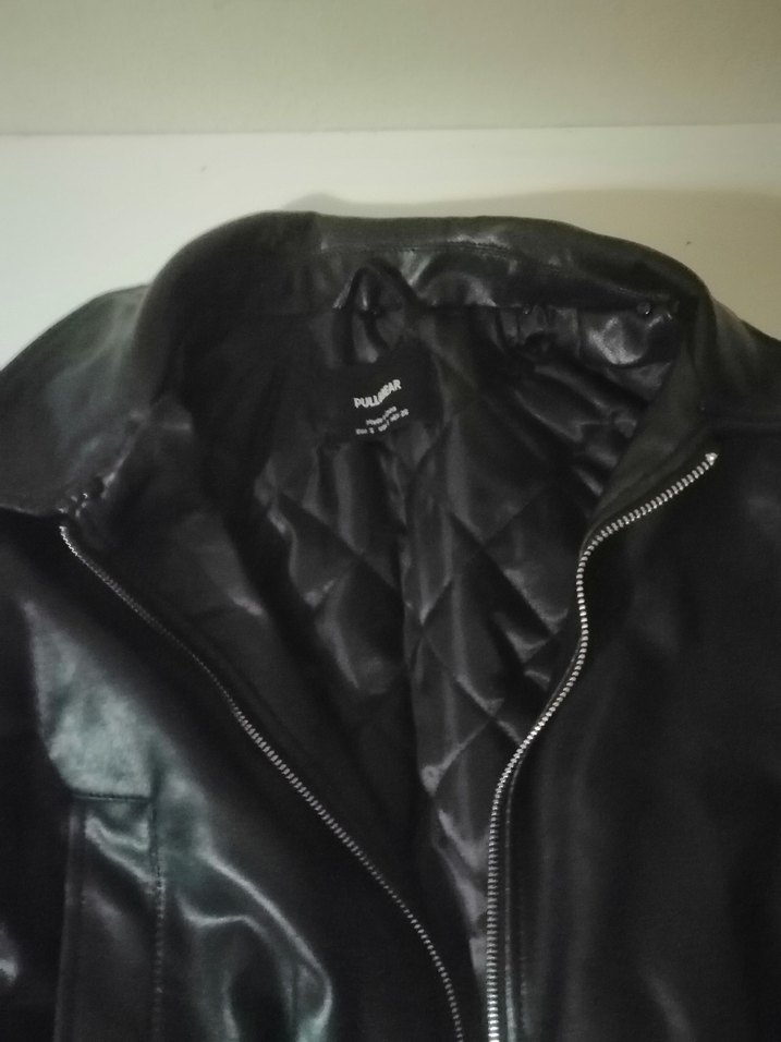 Pull bear - Kadın Siyah Deri Biker Ceket - Görsel 2
