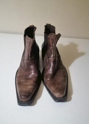 Kahverengi deri İtalyan Vero Cuoio 
Vintage Orj - Görsel 3