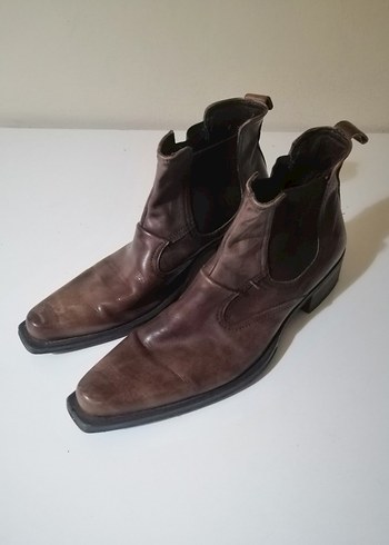 Kahverengi deri İtalyan Vero Cuoio 
Vintage Orj - Görsel 2