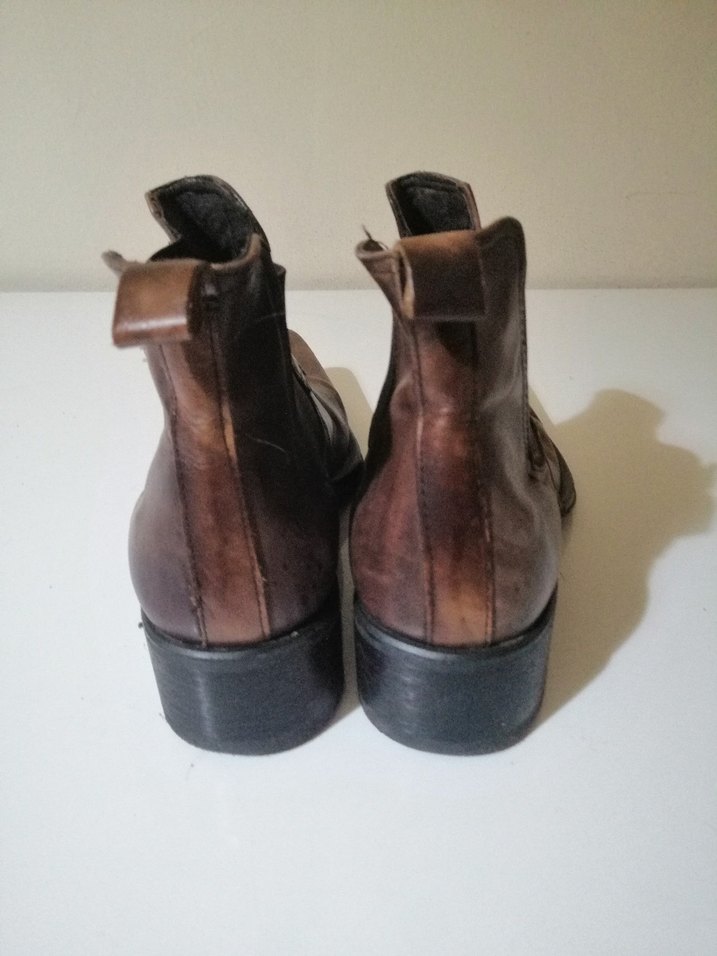 Kahverengi deri İtalyan Vero Cuoio 
Vintage Orj - Görsel 4